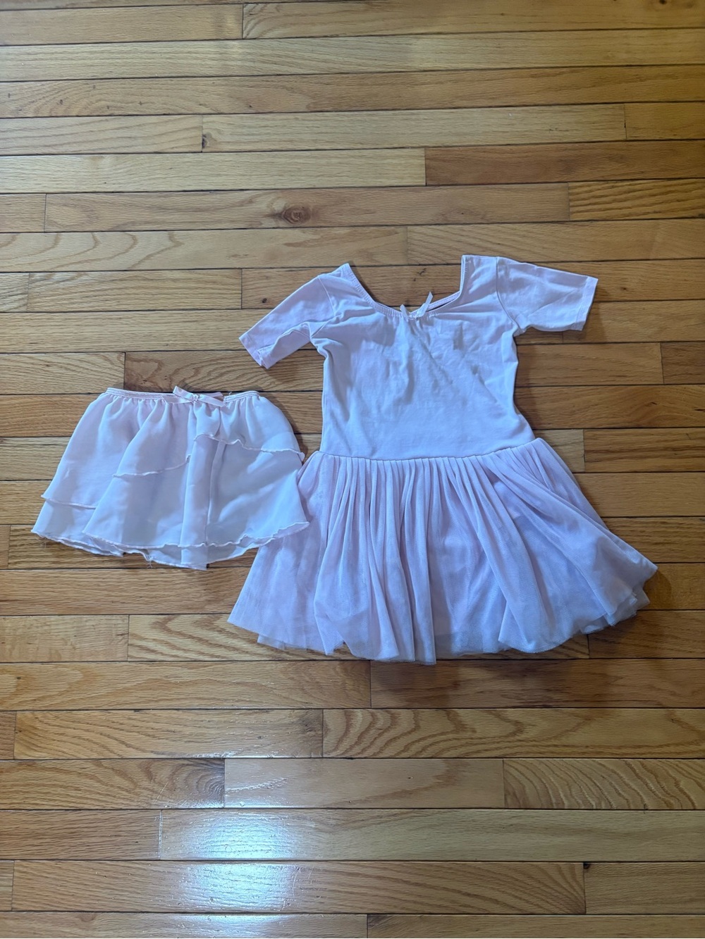 Girls Toddler Pink Ballet Leotard Dress & Skirt Set Size 4